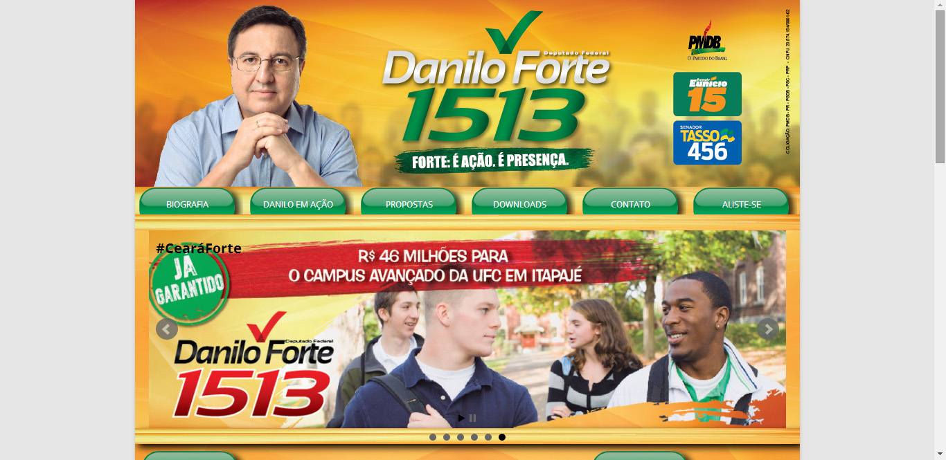 Leia mais sobre o artigo Hotsite da campanha 2014 – Danilo Forte – Deputado Federal